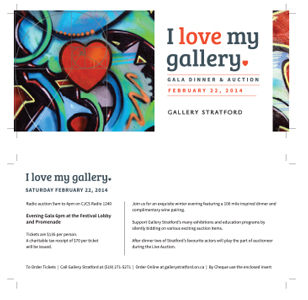 Gallery Stratford Gala Auction Invitation