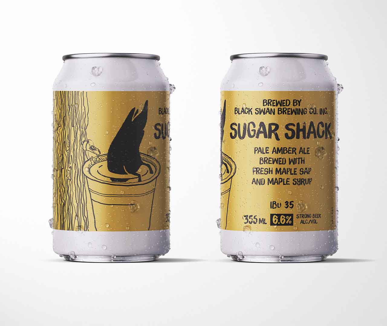 Black Swan Sugar Shack Beer Can Design