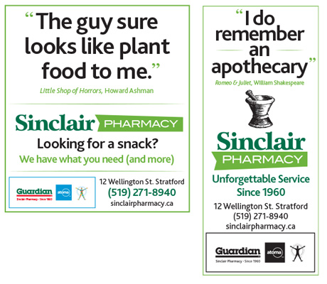 Sinclair Pharmacy Stratford Advertising